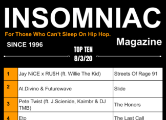 Insomniac Magazine’s Weekly Hip Hop Top Ten 8/3/20