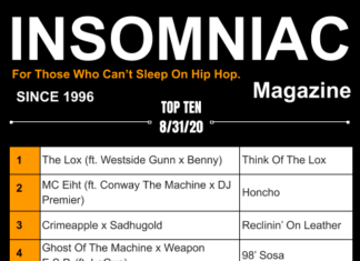 Insomniac Magazine’s Weekly Hip Hop Top Ten 8/31/20