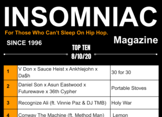 Insomniac Magazine’s Weekly Hip Hop Top Ten 8/10/20