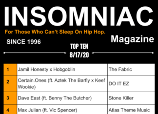 Insomniac Magazine’s Weekly Hip Hop Top Ten 8/17/20