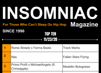 Insomniac Magazine’s Weekly Hip Hop Top Ten 11/23/20