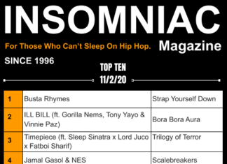 Insomniac Magazine’s Weekly Hip Hop Top Ten 11/2/20