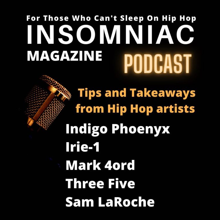 Inspiration and marketing tips from indie Hip Hop artists Indigo Phoenyx, Irie-1, Mark 4ord, Sam LaRoche, Three Five.