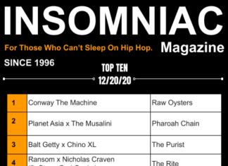 Insomniac Magazine’s Weekly Hip Hop Top Ten 12/20/20 Hip Hop Top Ten Tracks