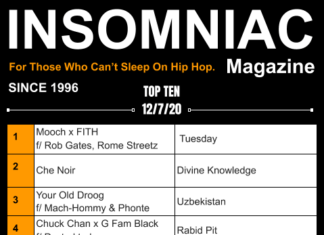 Insomniac Magazine’s Weekly Hip Hop Top Ten Hip Hop Top TEN 12/7/20