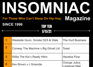 Insomniac Magazine’s Weekly Hip Hop Top Ten 1/11/21