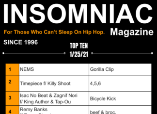 Insomniac Magazine’s Weekly Hip Hop Top Ten 1/25/21