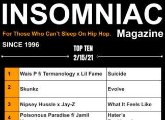 Insomniac Magazine’s Weekly Hip Hop Top Ten 2/15/21