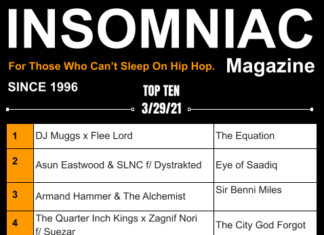Insomniac Magazine’s Weekly Hip Hop Top Ten 3/29/21 Hip Hop Top Ten 3/29/21