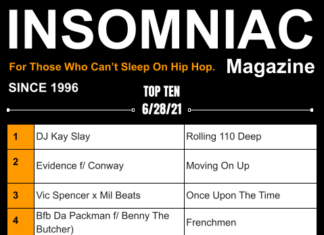 Insomniac Magazine’s Weekly Hip Hop Top Ten 6/28/21 Insomniac Magazine Top Ten June 28