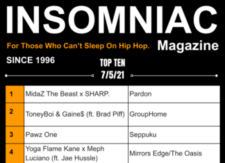 Insomniac Magazine’s Weekly Hip Hop Top Ten 7/5/21 Hip Hop Top 10