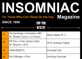 Insomniac Magazine’s Weekly Hip Hop Top Ten 8/2/21