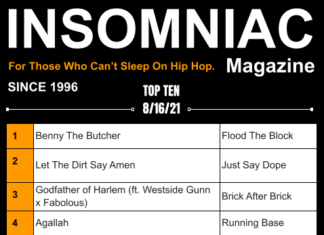 Insomniac Magazine’s Weekly Hip Hop Top Ten 8/16/21
