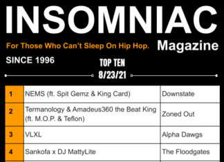 Insomniac Magazine’s Weekly Hip Hop Top Ten 8/23/21