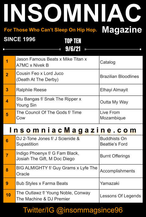 Insomniac Magazine Hip Hop Top Ten 9/6/21