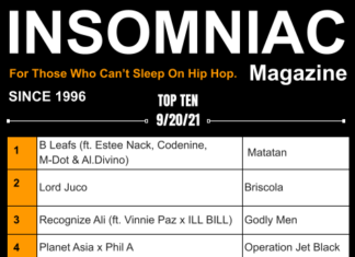 Insomniac Magazine’s Weekly Hip Hop Top Ten 9/20/21