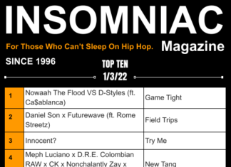 Insomniac Magazine’s Weekly Hip Hop Top Ten 1/3/22