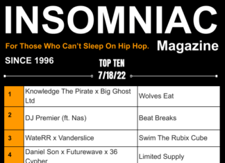 Insomniac Magazine’s Weekly Hip Hop Top Ten 7/18/22