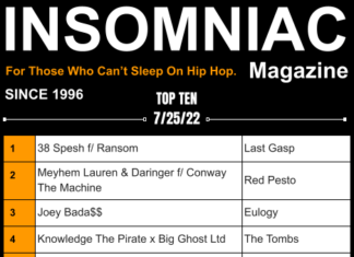 Insomniac Magazine’s Weekly Hip Hop Top Ten 7/25/22