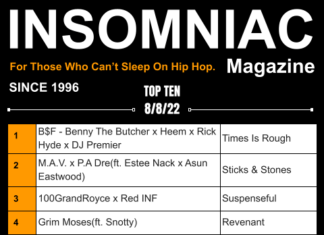Insomniac Magazine’s Weekly Hip Hop Top Ten 8/8/22