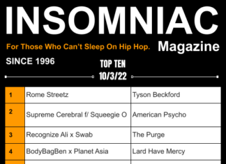 Insomniac Magazine’s Weekly Hip Hop Top Ten 10/3/22