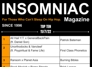 Insomniac Magazine’s Weekly Hip Hop Top 10 (11/7)