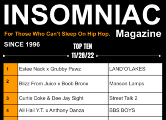 Insomniac Magazine’s Weekly Hip Hop Top Ten 11/28