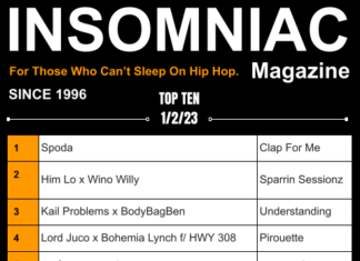 Insomniac Magazine’s Weekly Hip Hop Top Ten 1/2/23