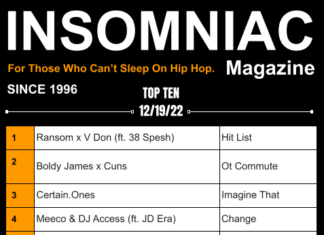 Insomniac Magazine’s Weekly Hip Hop Top Ten 12/19