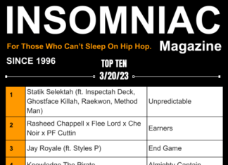 Insomniac Magazine’s Weekly Hip Hop Top Ten 3/20/23