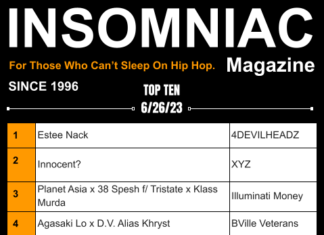 Insomniac Magazine’s Weekly Hip Hop Top Ten 6/26/23
