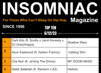 Insomniac Magazine’s Weekly Hip Hop Top Ten