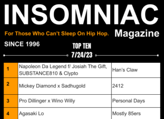 Insomniac Magazine’s Weekly Hip Hop Top Ten 7/24/23