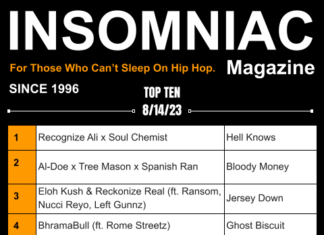 Insomniac Magazine’s Weekly Hip Hop Top Ten 8/14/23