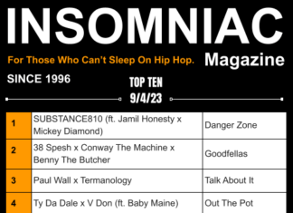 Insomniac Magazine’s Weekly Hip Hop Top Ten 9/4/23