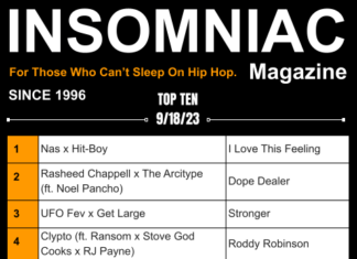 Insomniac Magazine’s Weekly Hip Hop Top Ten 9/18/23