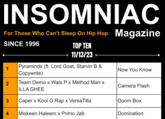 Insomniac Magazine’s Weekly Hip Hop Top Ten 11/13/23