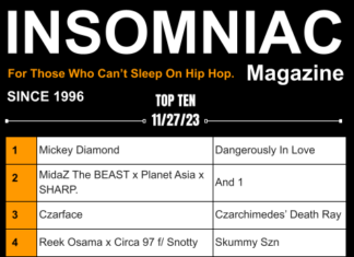 Insomniac Magazine’s Weekly Hip Hop Top Ten 11/27