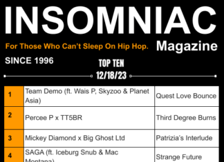Insomniac Magazine’s Weekly Hip Hop Top Ten 12/18