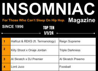 Insomniac Magazine’s Weekly Hip Hop Top Ten 1/1/2024