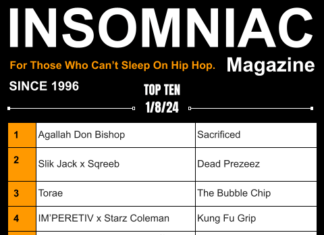 Insomniac Magazine’s Weekly Hip Hop Top Ten 1/8/24