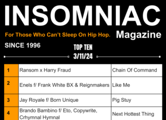 Insomniac Magazine’s Weekly Hip Hop Top Ten 3/11/24
