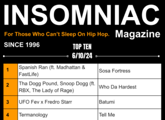 Insomniac Magazine’s Weekly Hip Hop Top Ten 6/10/24