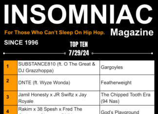 Insomniac Magazine’s Weekly Hip Hop Top Ten 7/29/24