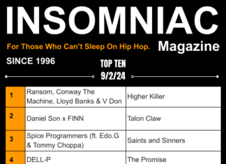 Insomniac Magazine’s Weekly Hip Hop Top Ten 9/2/24