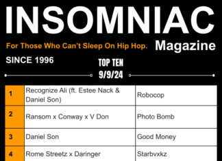 Insomniac Magazine’s Weekly Hip Hop Top Ten 9/9/24