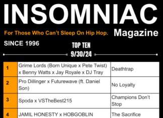 Insomniac Magazine’s Weekly Hip Hop Top Ten 9/30/24