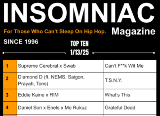 Insomniac Magazine’s Weekly Hip Hop Top Ten 1/13/25
