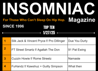 Insomniac Magazine’s Weekly Hip Hop Top Ten 1/27/25
