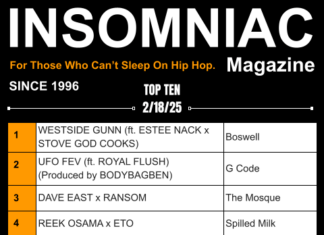Insomniac Magazine’s Weekly Hip Hop Top Ten 2/18/25